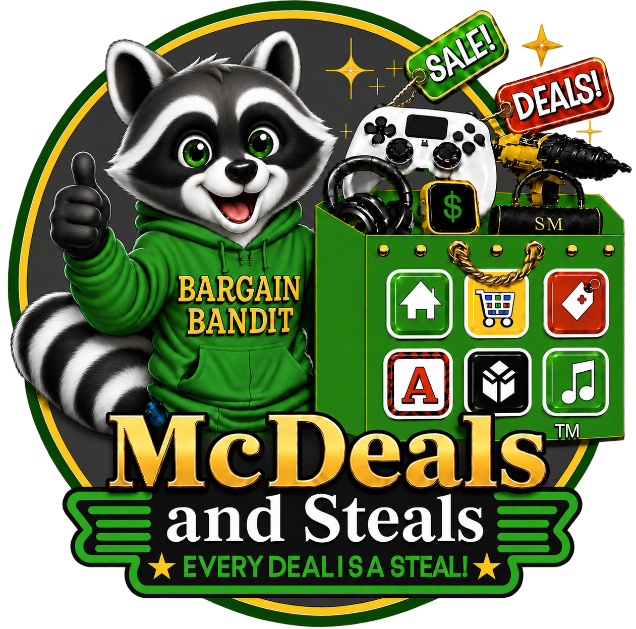 The Bargain Bandit mascot